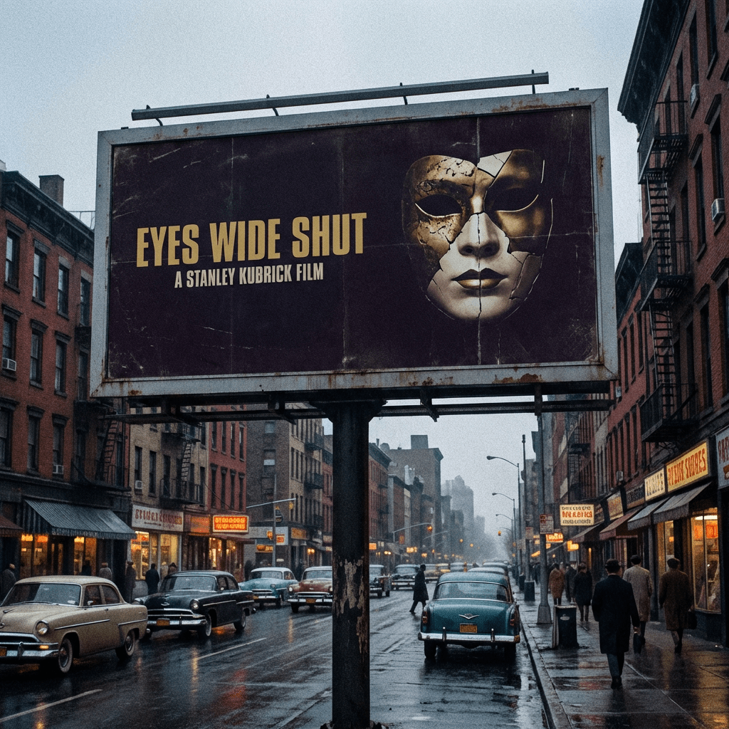 Eyes Wide Shut billboard city street
