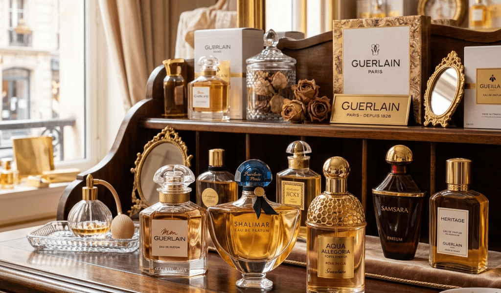 Displayed Guerlain French luxury perfume