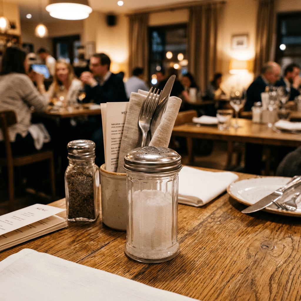 Restaurant table salt shaker dispenser