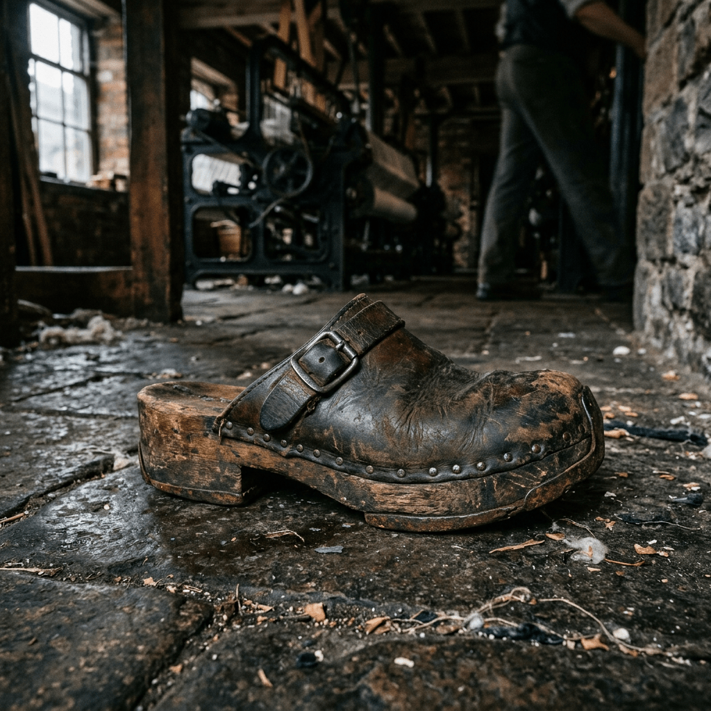 Lancashire mill worker's wooden clog