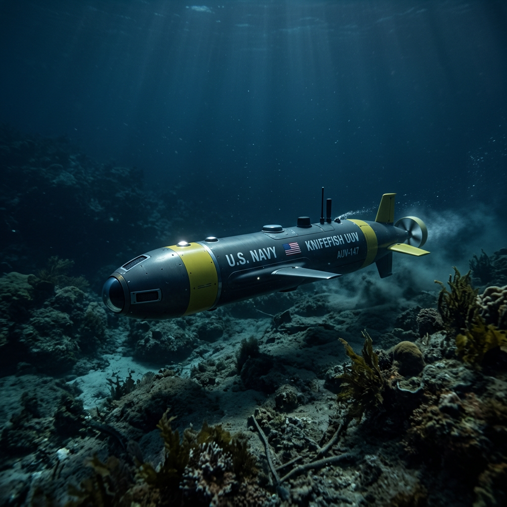 US Navy undersea drone underwater