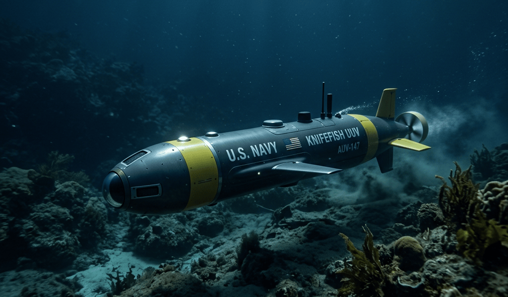 US Navy undersea drone underwater