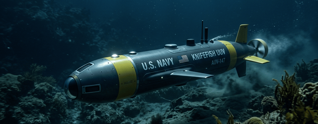 US Navy undersea drone underwater