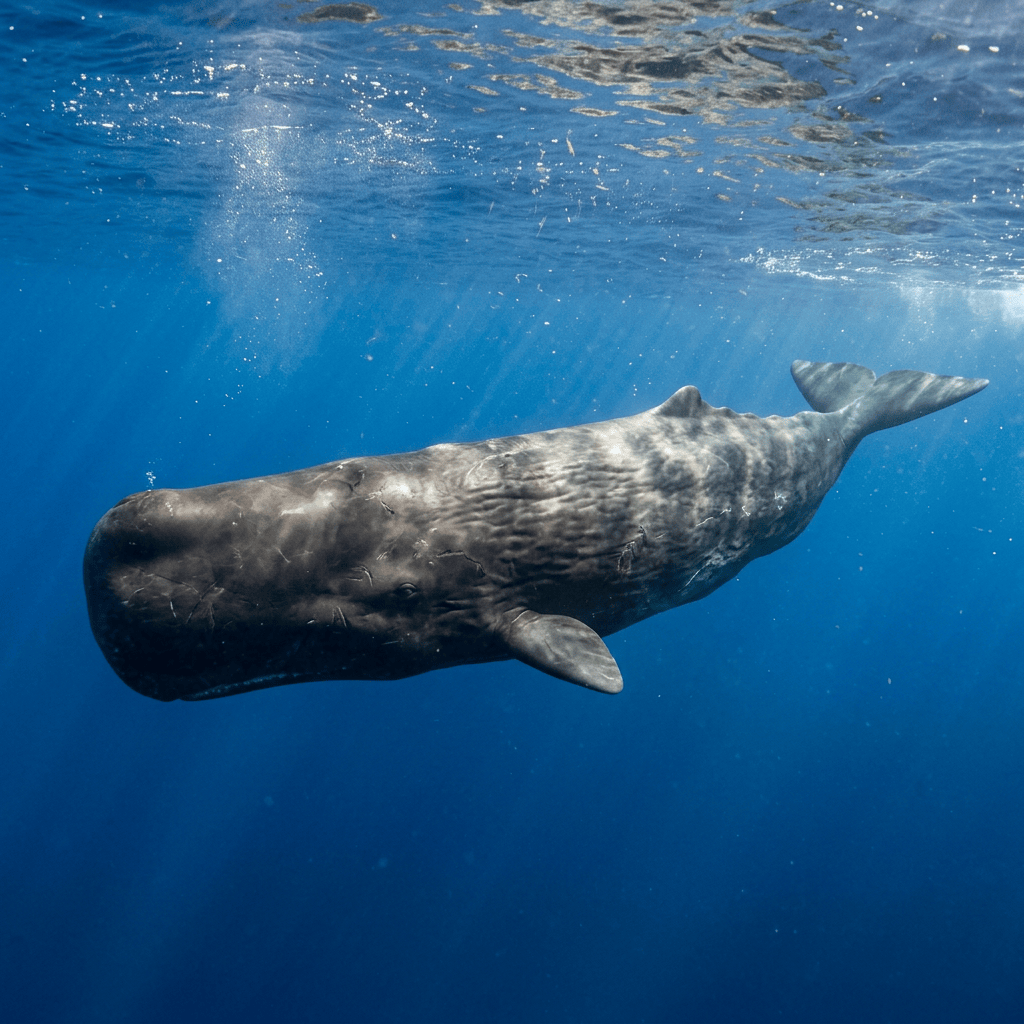 Sperm whale underwater