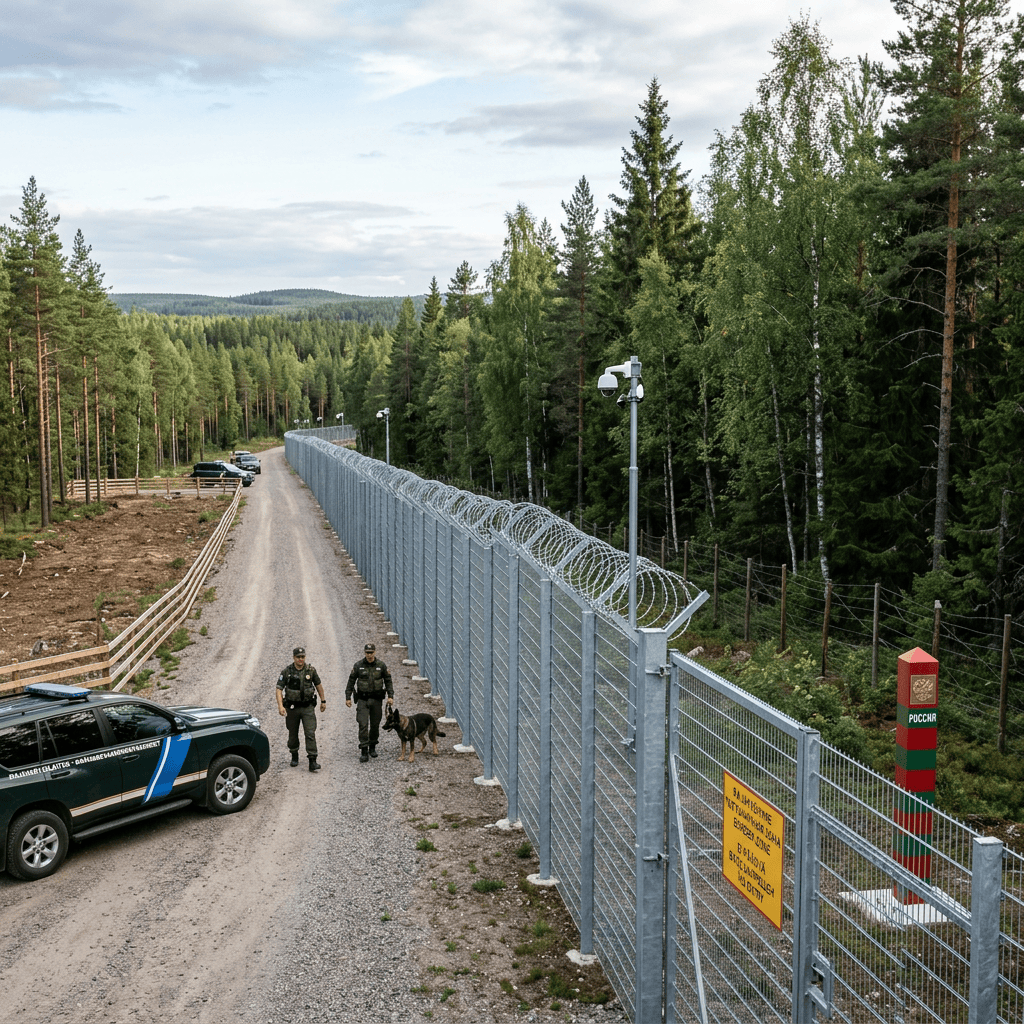 Finland Russia border fence